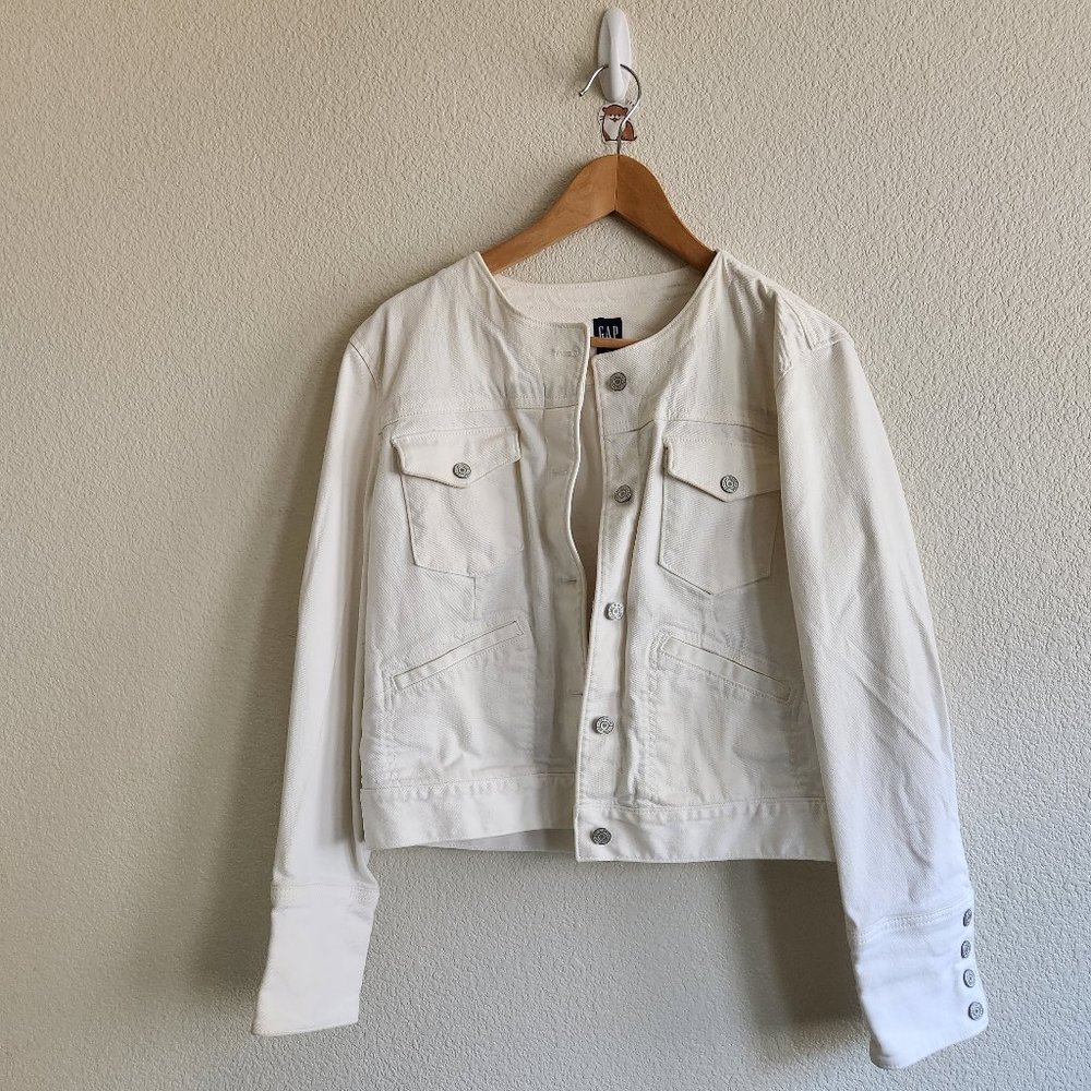 Gap Vintage Y2K White Denim Jacket